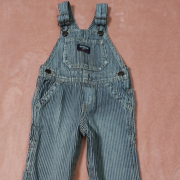 OshKosh B'gosh Other - Oshkosh B'gosh The Genuine Article Striped Overalls Size 9 Months
